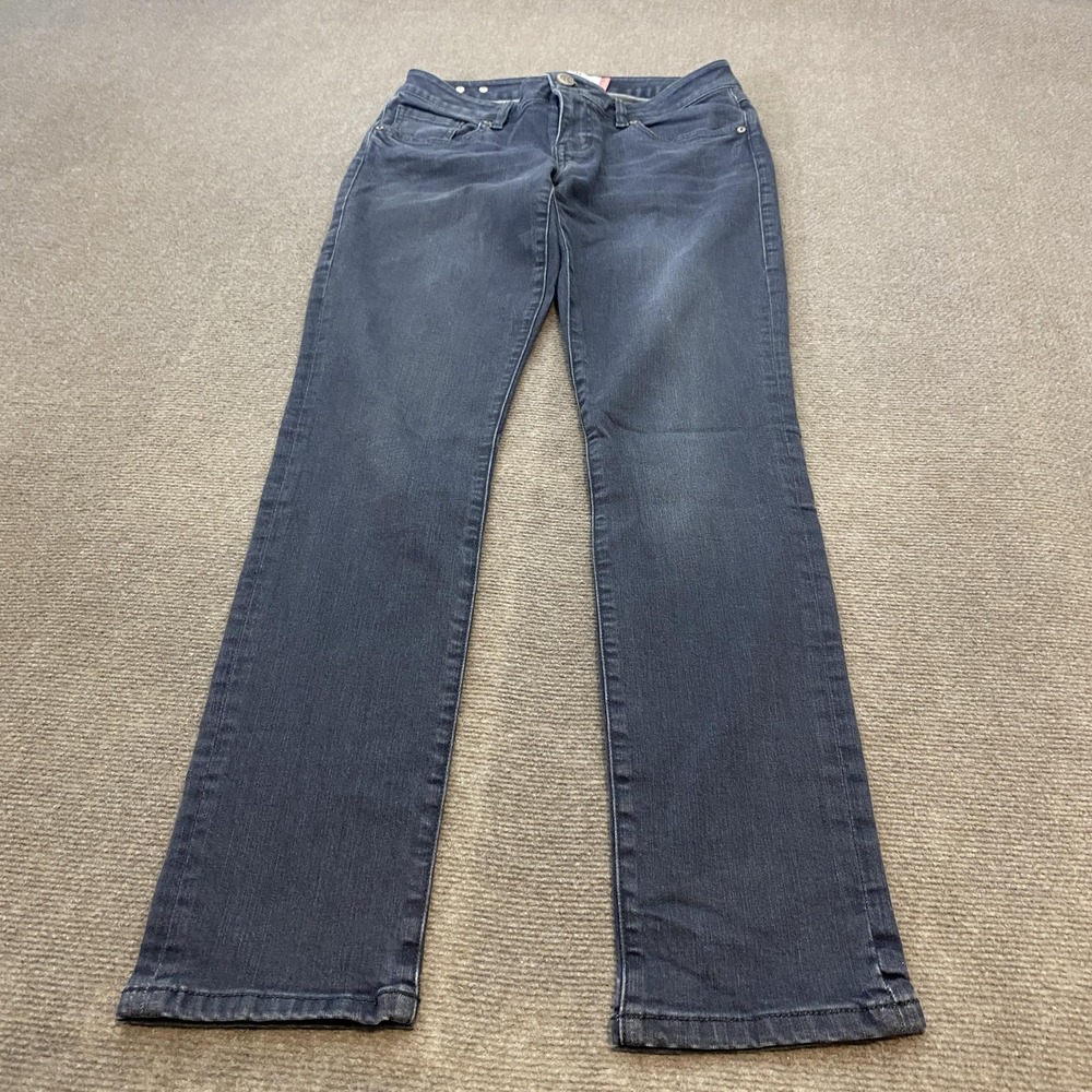 Cabi Jeans Womens 2 Dark Wash Slim Boyfriend Mid Rise Straight Leg Stretch Denim